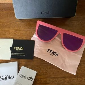 Fendi Defender Pink/Purple Mirrored Glasses FF 0372/S